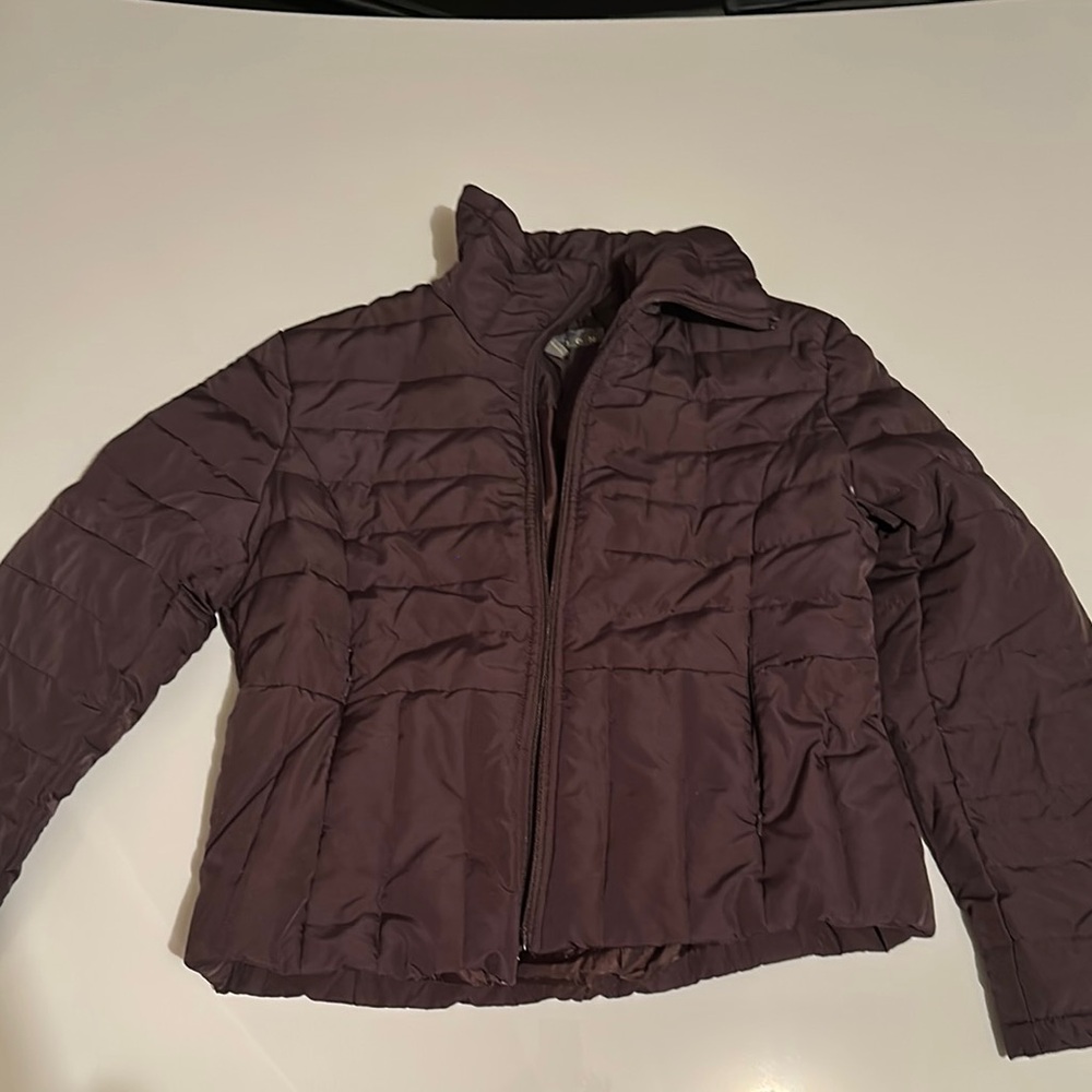 Kenneth Cole Reaction Women's Quilted Puffer Jacket in Plum
